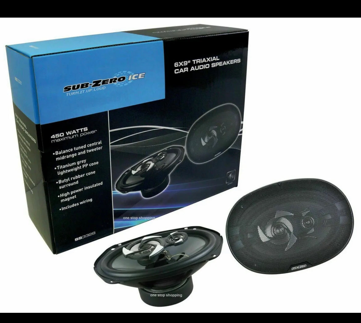 Sub Zero 6x9” 450w Speakers