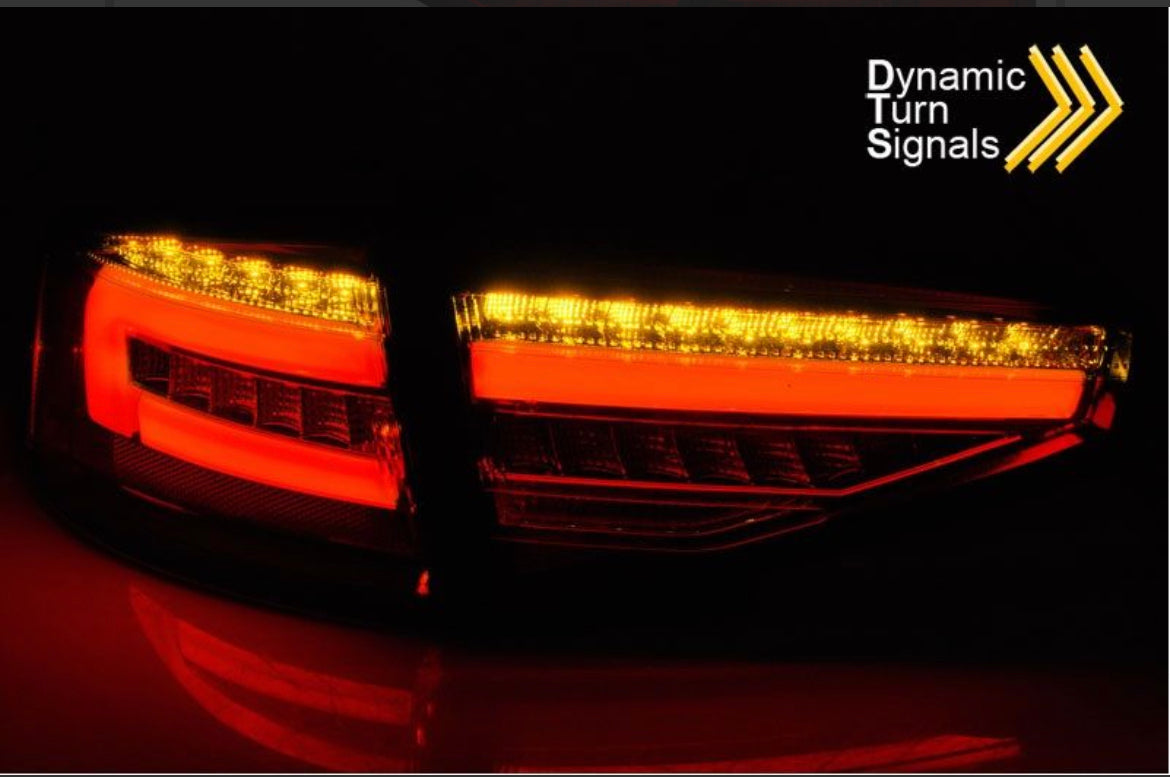Audi A4 B8.5 2013-2015 LED Red Smoke Rear Tail Lights With Sequential Indicators