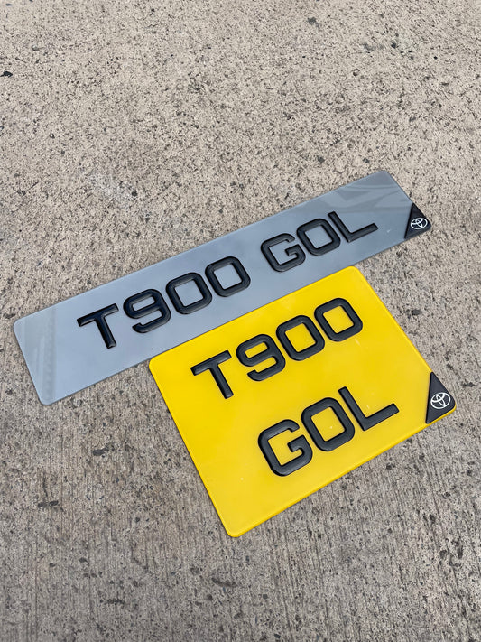 3D black gel plate 1 long 1 square tinted