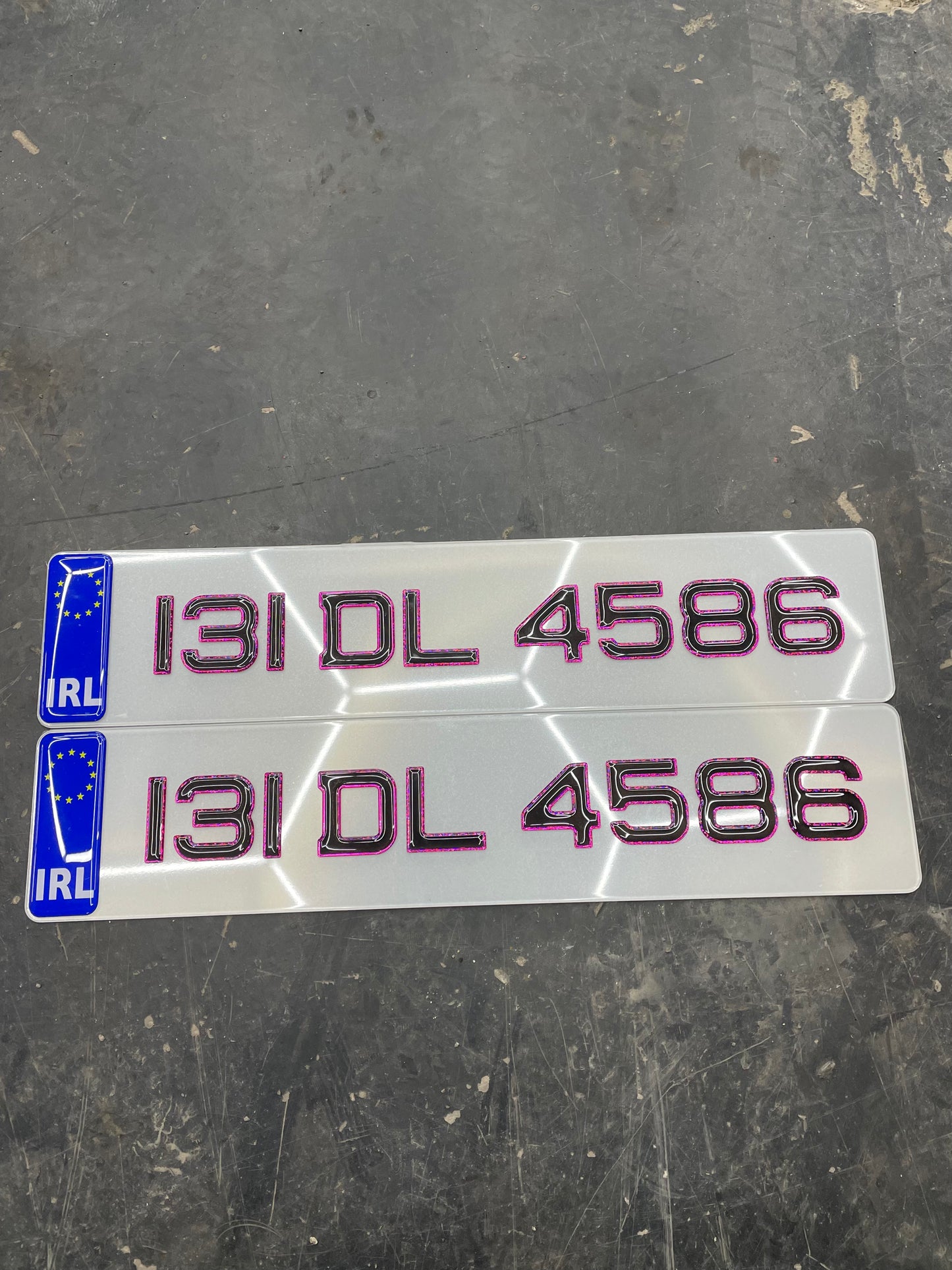 3D pink gel plates pair