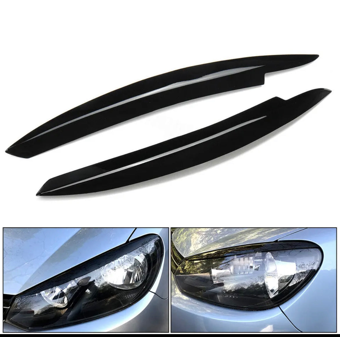 Eyebrows Brows Eyelid Cover For VW GOLF 6 MK6 2008-2013