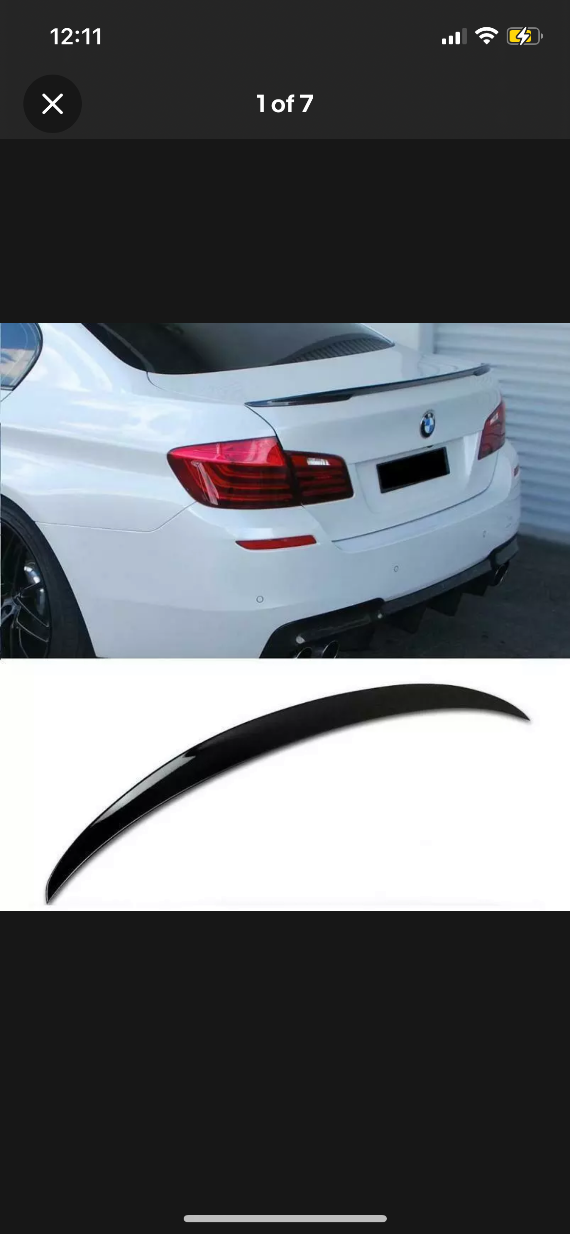 F10 Gloss black lip spoiler