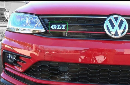 NEW GENUINE VW JETTA CHROME BLACK GLI FRONT GRILL BADGE EMBLEM