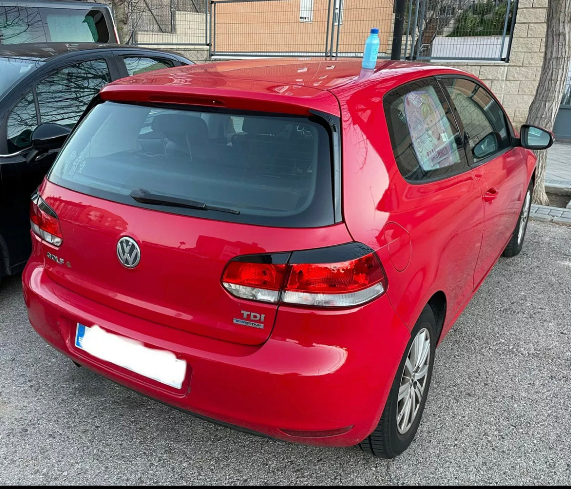 VW Golf MK6 Rear light eyebrows/eyelids Gloss Black (2008-2013)