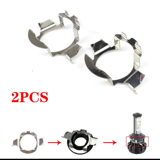 2X H7 LED Headlight Bulb Retainers Holder Adapter Fit For Benz BMW Audi VW