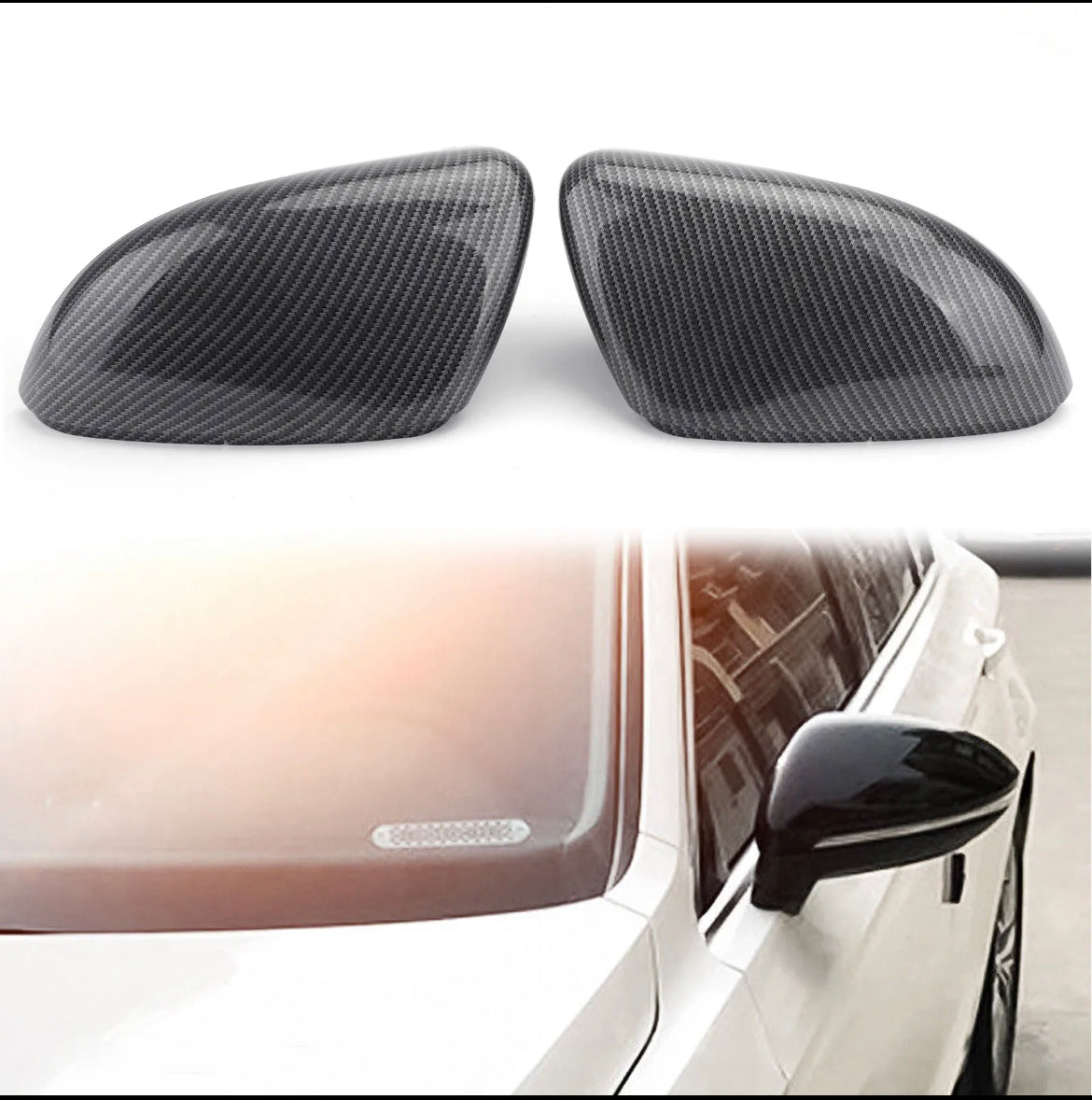 Carbon Pair Side Mirror Cover  for VW Golf MK6 2008-13