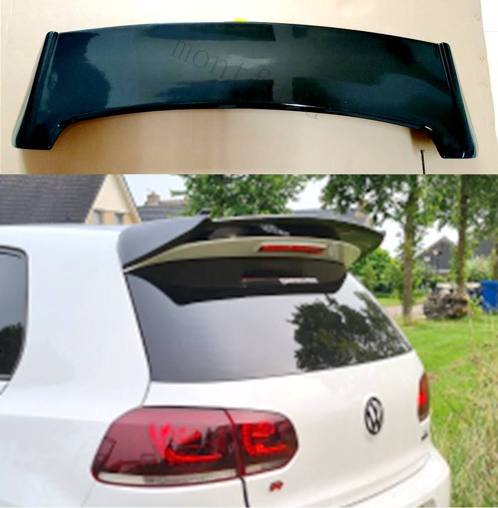 VW Golf MK6 GTD GTI R20 Osir Style Gloss Black Spoiler
