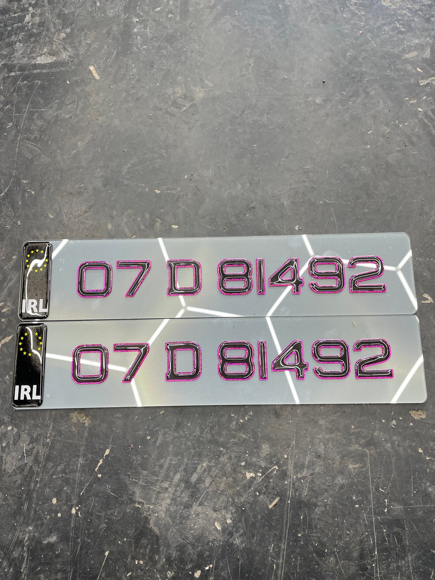 3D Tinted pink Gel Plates pair