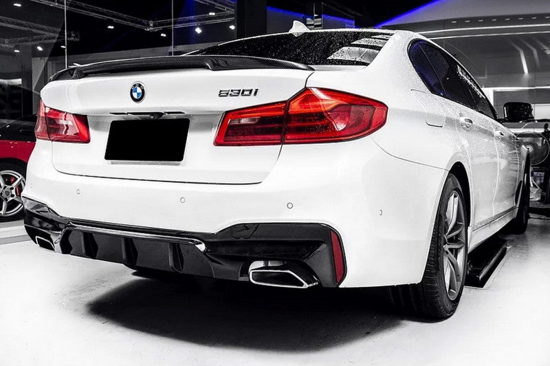 BMW G30 Msport Rear Diffuser - M5 Style - Gloss Black