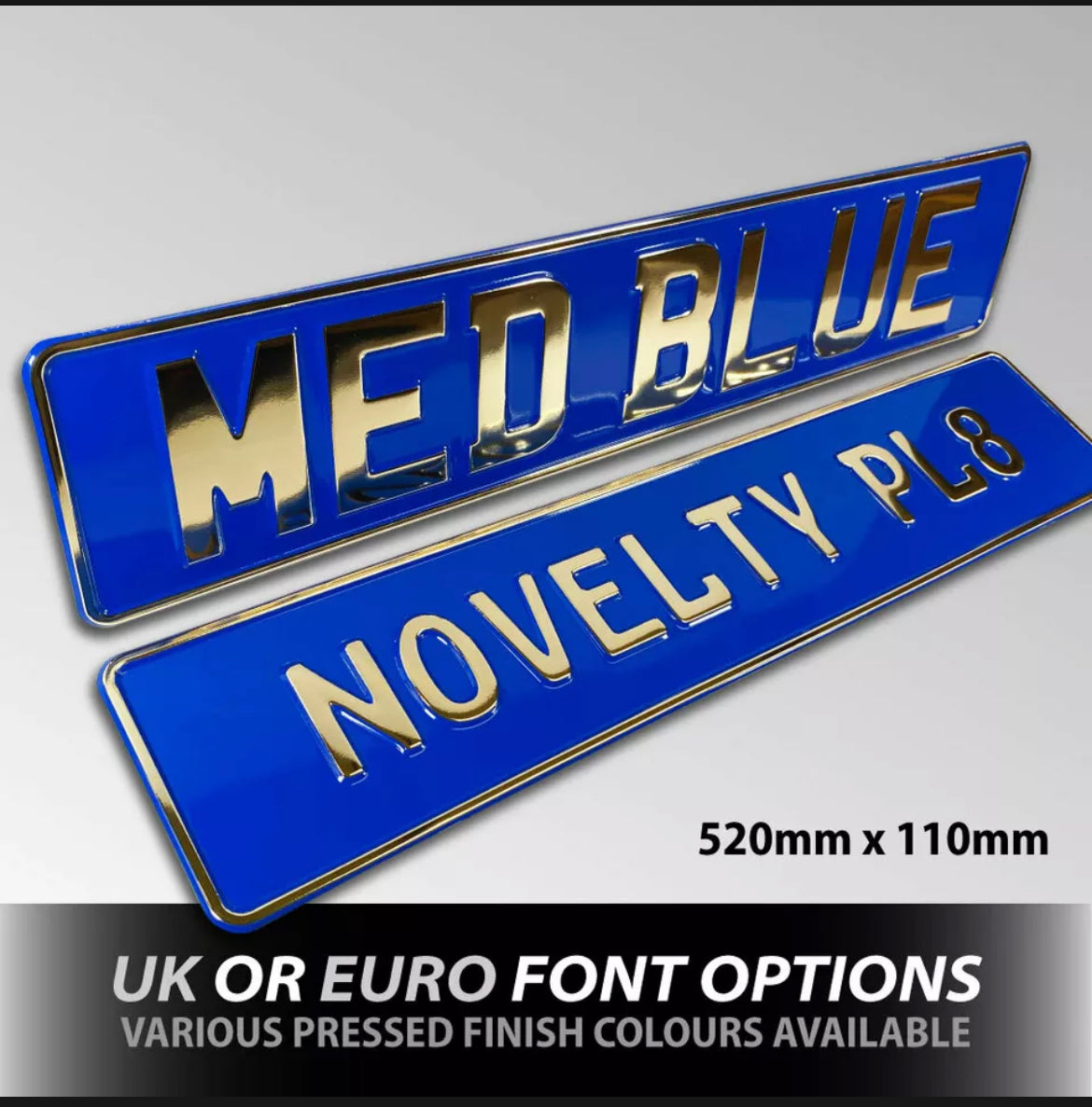 Coloured Metal Pressed ShowPlates