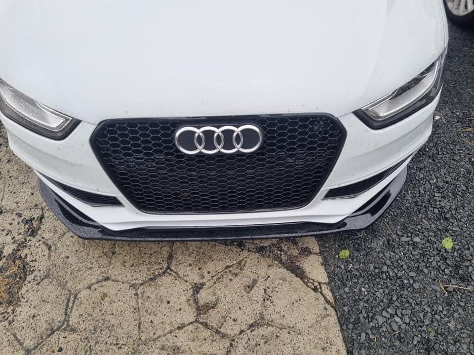 RS4 style honeycomb mesh grill for Audi A4 S4 B8.5 2013 - 2016 gloss black