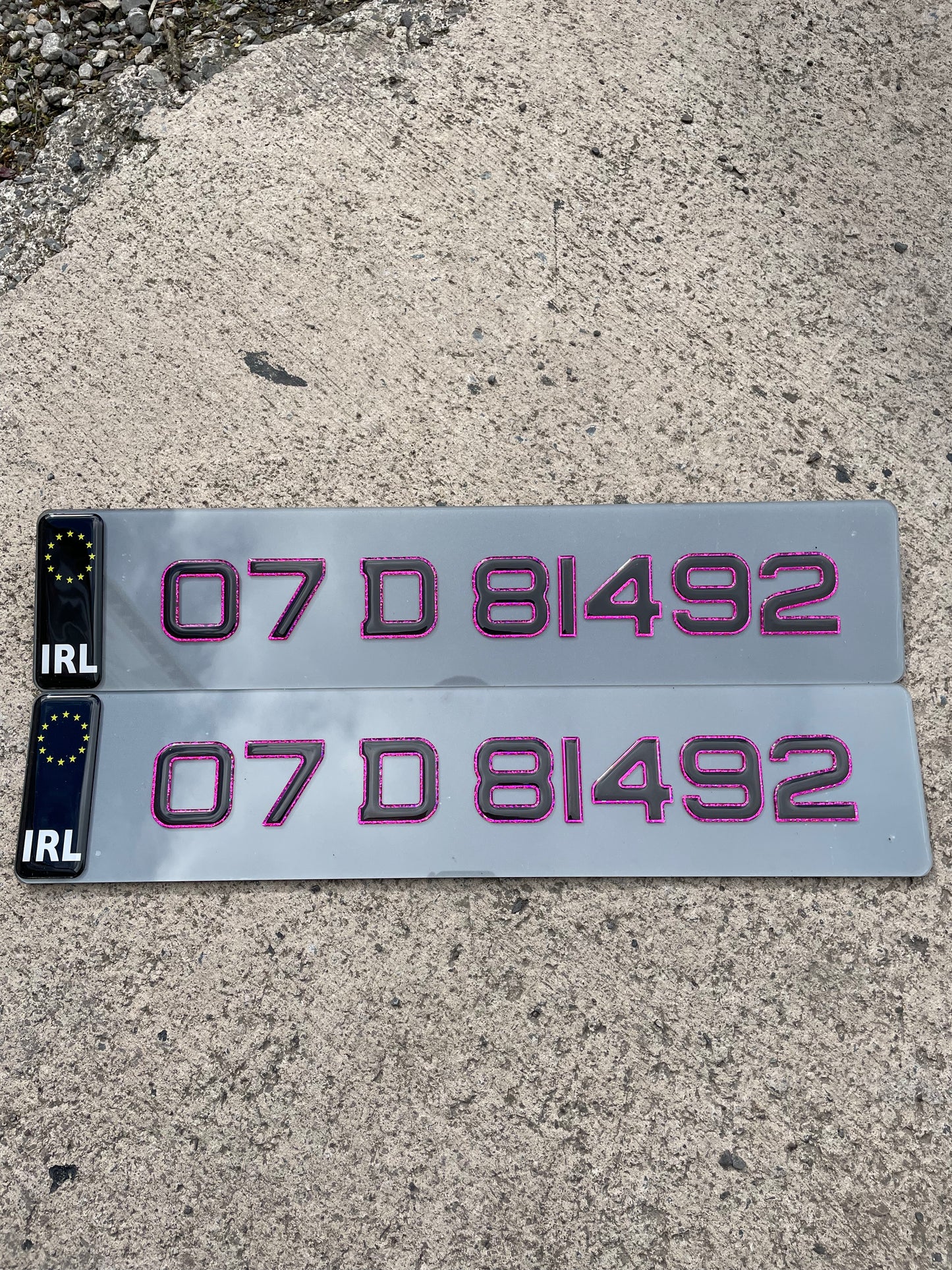 3D Tinted pink Gel Plates pair