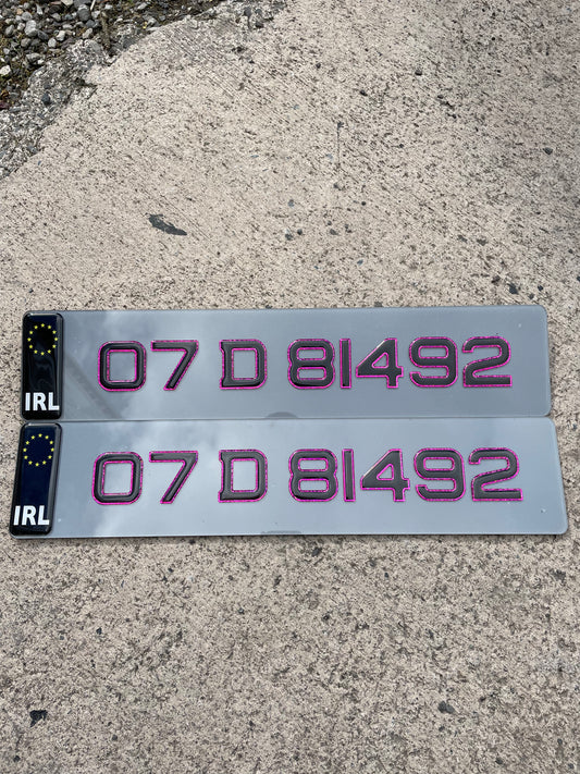 3D Tinted pink Gel Plates pair