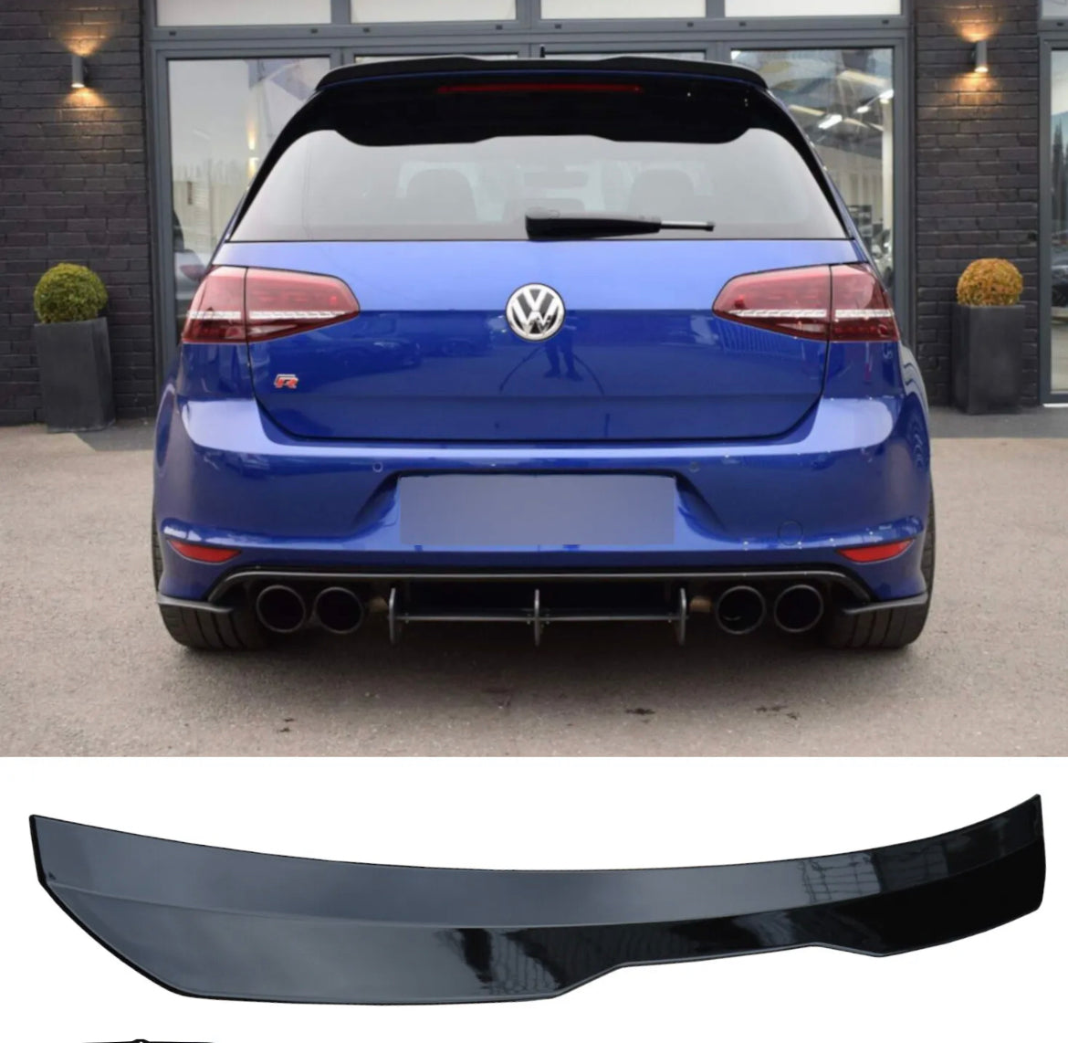 FOR VW GOLF MK6 MK7 VI VII GLOSS BLACK ROOF SPOILER WING LIP O STYLE OEM FIT