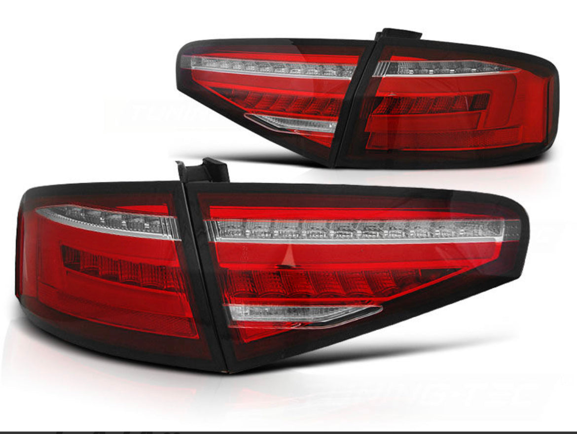 Audi A4 B8.5 2013-2015 LED Red Smoke Rear Tail Lights With Sequential Indicators