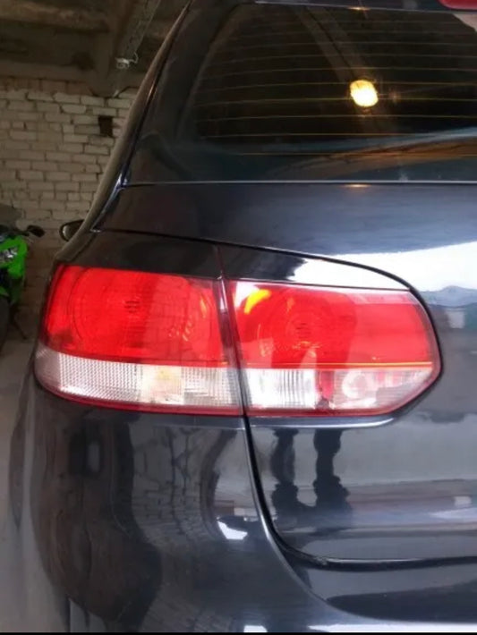 VW Golf MK6 Rear light eyebrows/eyelids Gloss Black (2008-2013)