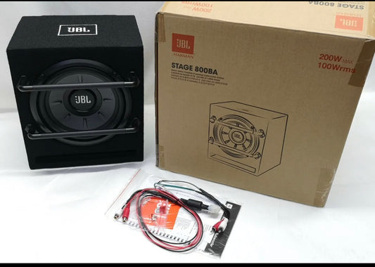 JBL STAGE 800BA Car 8" Ported Powered Built In Amp Subwoofer Enclosure 200W