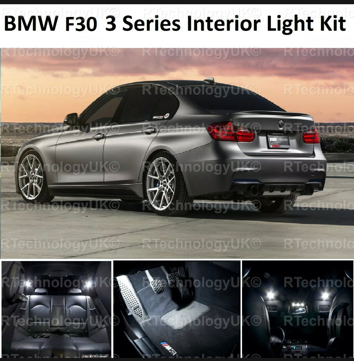 White F30 bmw interior bulb upgrade