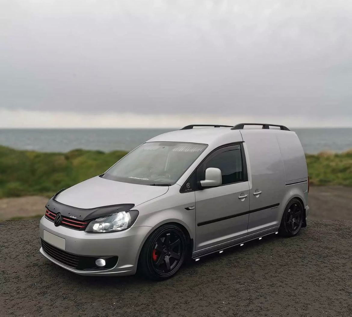 Caddy black side bars white leds 2010-20