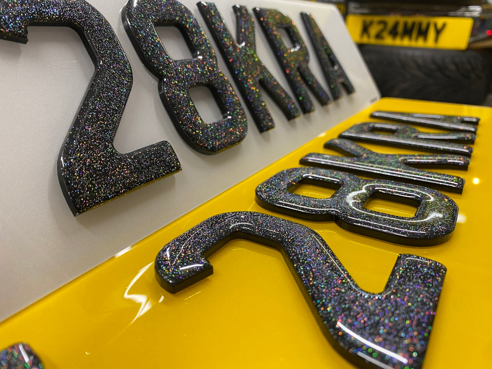 3D Glitter gel plates