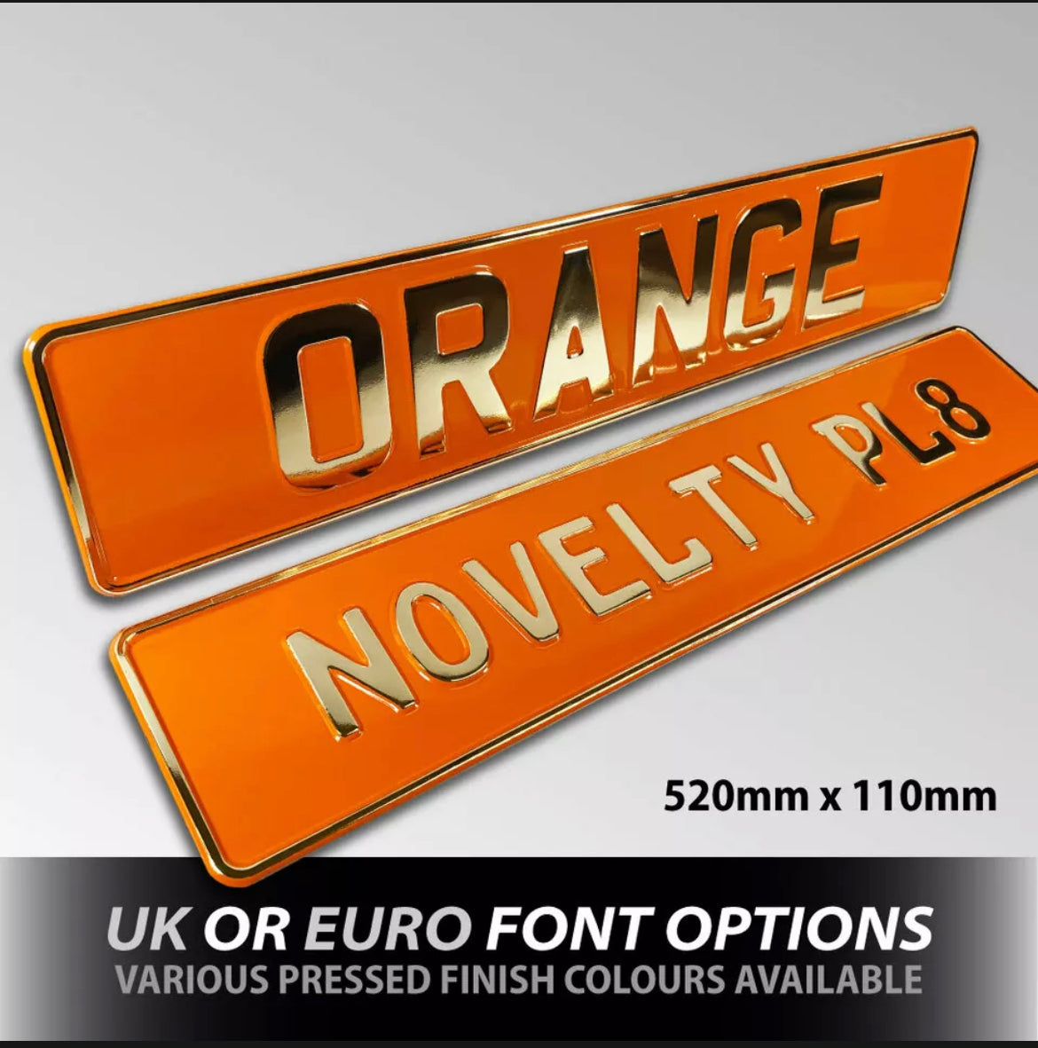 Coloured Metal Pressed ShowPlates