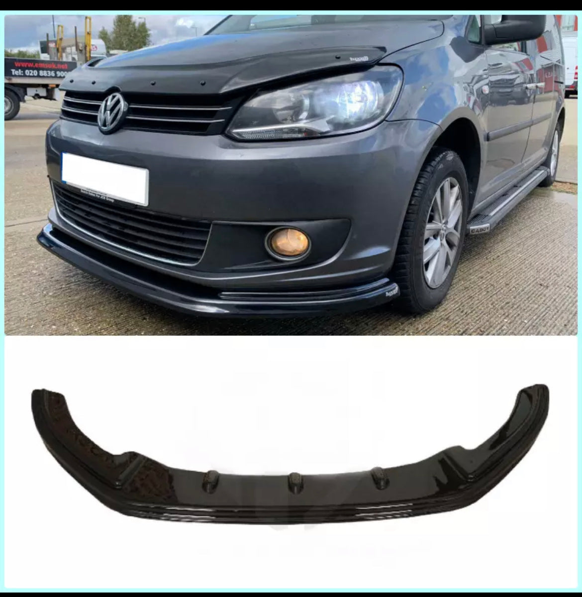 Caddy mk3 splitter gloss black