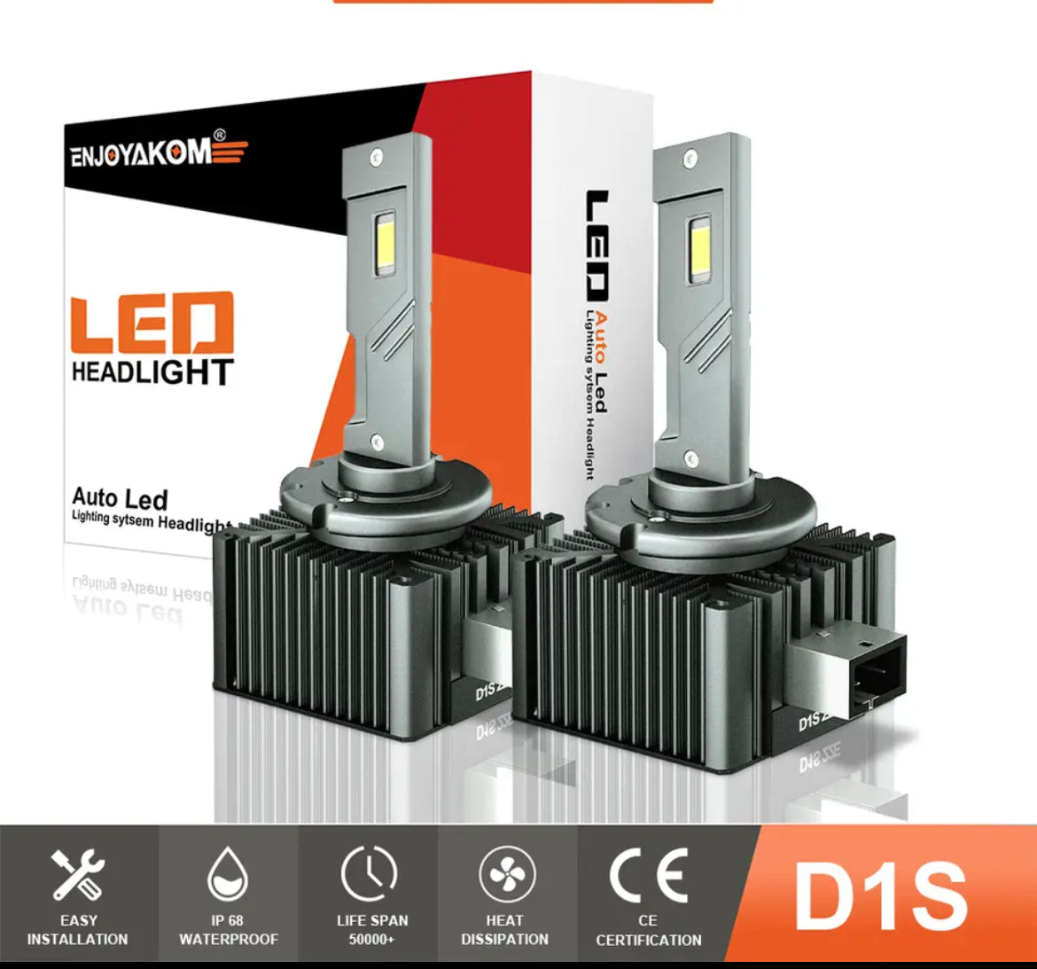 2X D5 D5S D5R LED Headlight Kit Bulb 180W 20000LM 6000K Replace HID Xenon  Bright