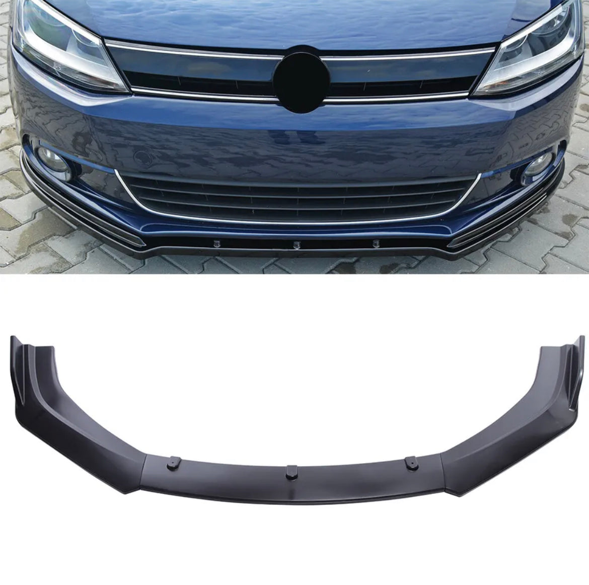 Jetta mk6 3piece black front splitter