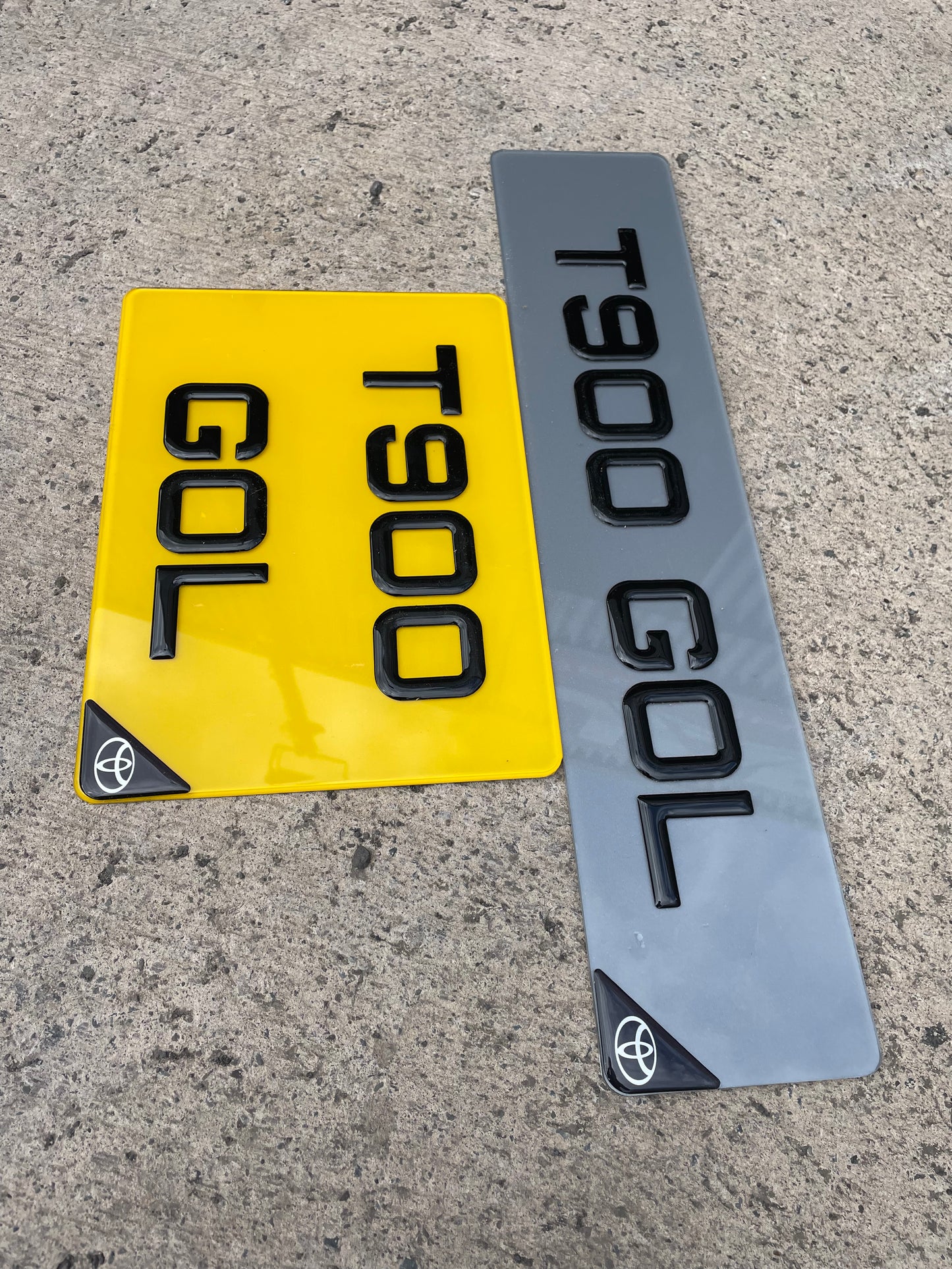 3D black gel plate 1 long 1 square tinted