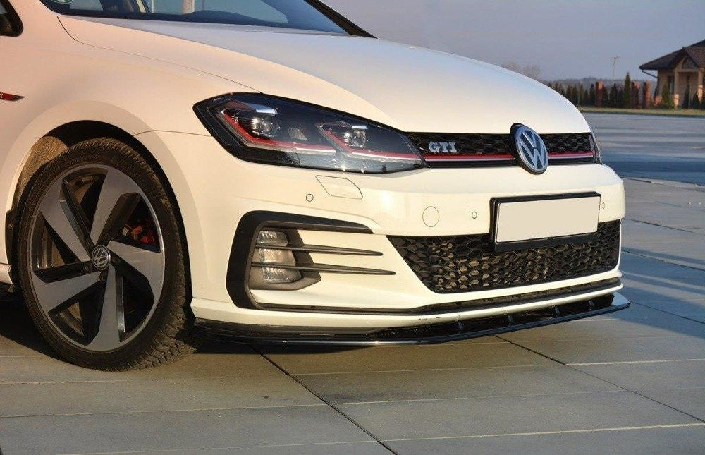 Maxton Design VW Golf 7 Facelift GTi Front Lip v1 - GLOSS BLACK