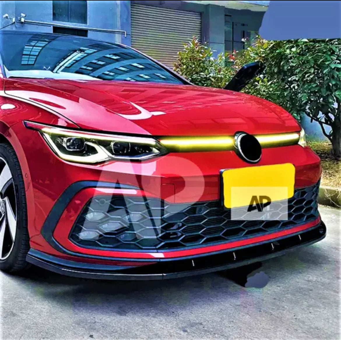 VW Golf MK8 GTI GTD R Line Gloss Black Front Splitter Spoiler Lip Body Kit 2020+