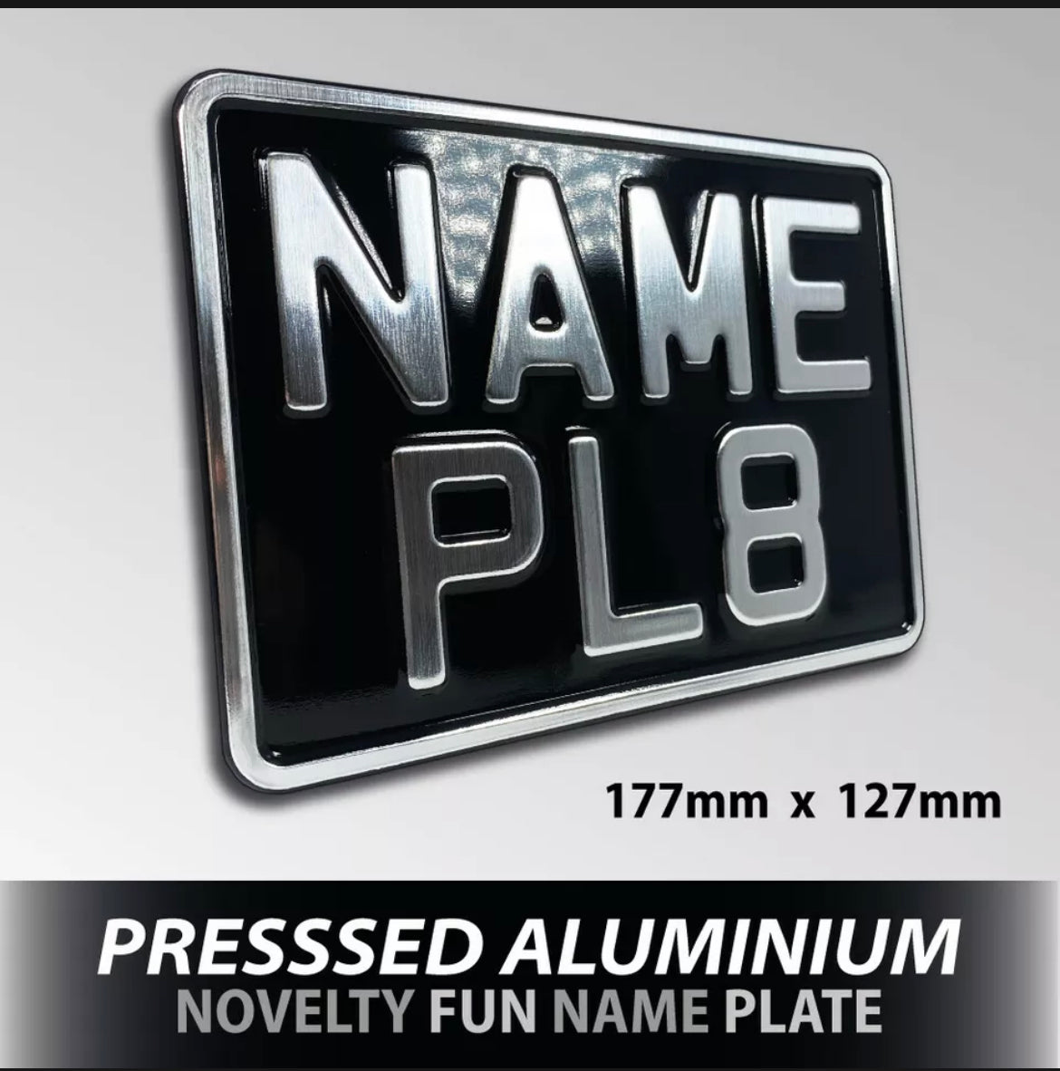 Kids Custom Pressed Metal NumberPlate