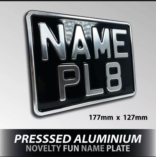 Kids Custom Pressed Metal NumberPlate