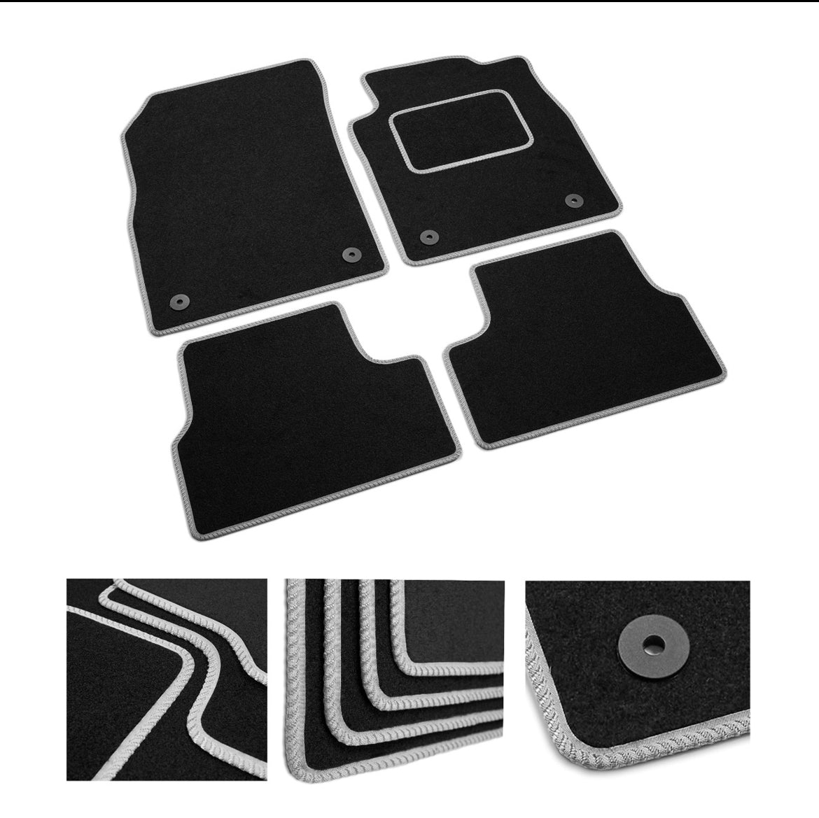 Volkswagen Golf (MK7) 2012 to 2020 Tailored Car Floor Mats Black Carpet 4pcs