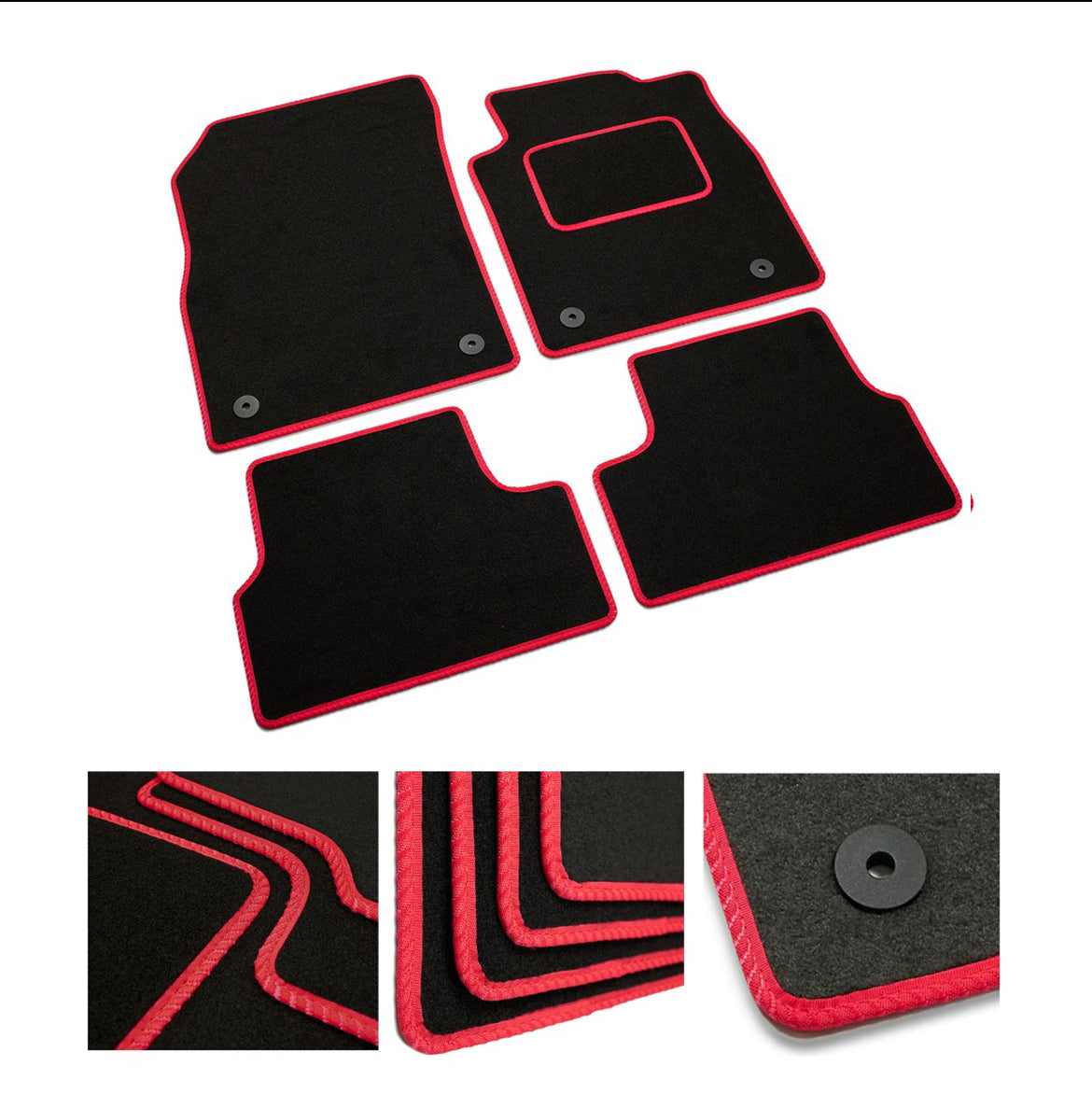 Ford Focus MK3 2 Clip 2011-2018 Tailored Car Floor Mats Black Carpet 4pc