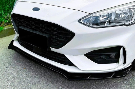 For Ford Focus ST MK4 Gloss Black Front Splitter Spoiler Lip Body Kit Wing 19+
