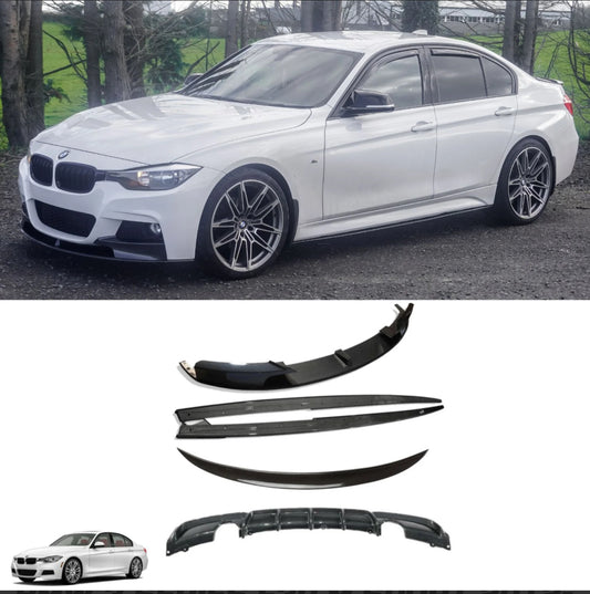 BMW 3 SERIES F30 M SPORT 2012-2018 CARBON LOOK FULL AERO BODY KIT - DIFFUSER 0___0