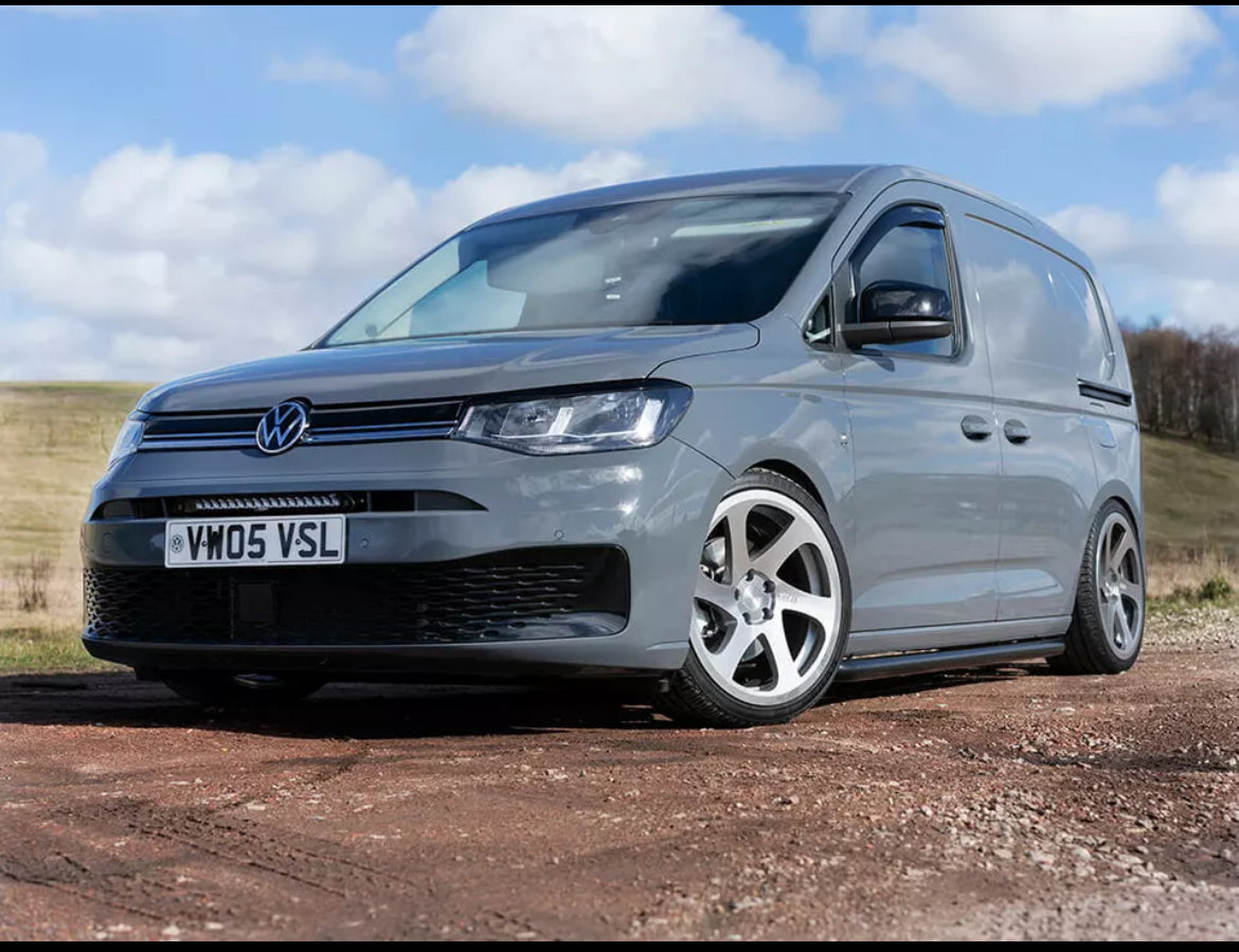 CADDY CARGO MK5 21> SWB VANSTYLE SPORTLINE STYLE GLOSS BLACK SIDE BARS