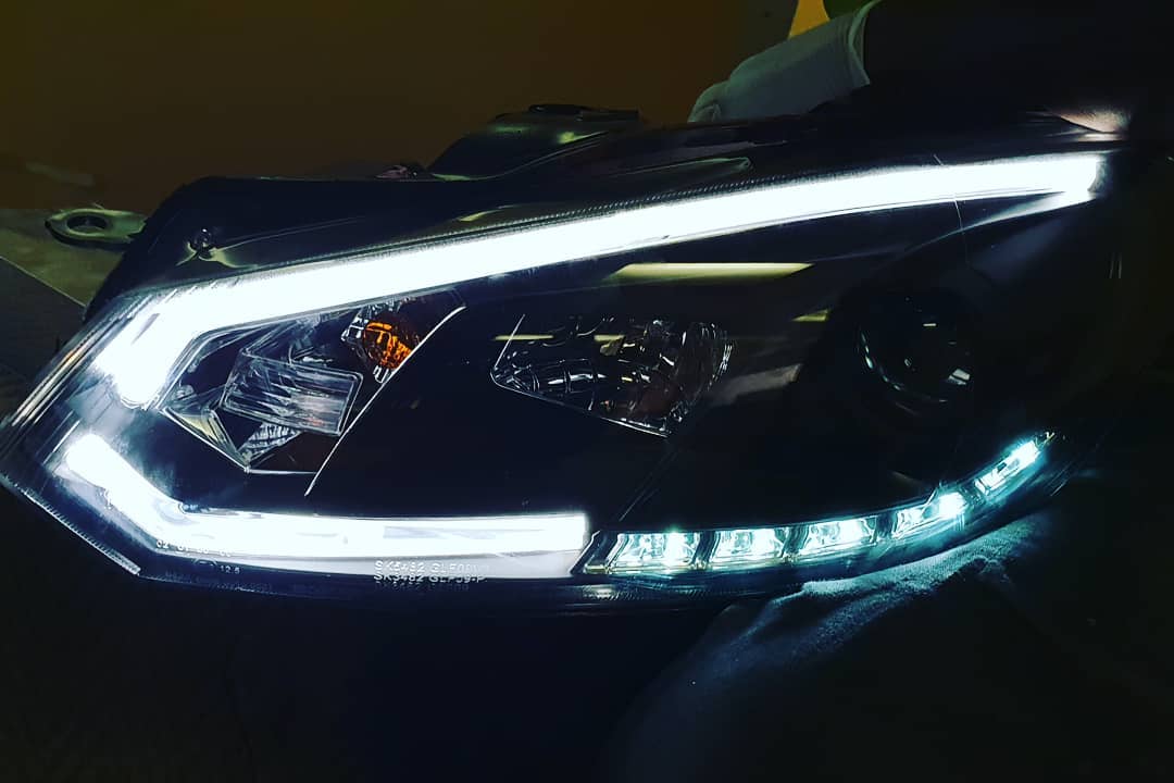 LED daytime running lights VW Golf mk6 08-12 black