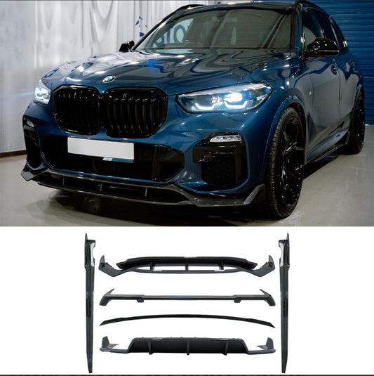 BMW X5 M SPORT 2018-2022 G05 GLOSS BLACK KNIGHT AERO BODY KIT M SPORT