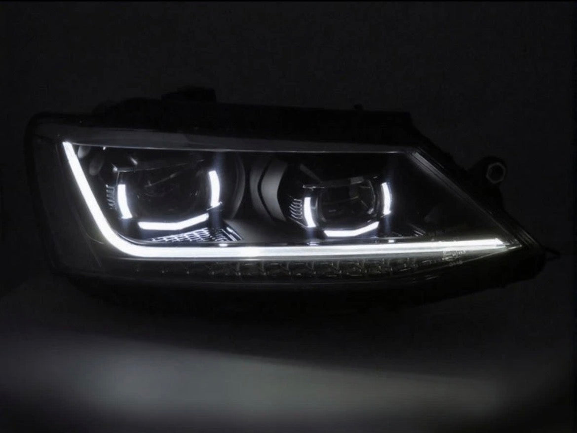 Headlights LED DRL suitable for VW Jetta Mk6 VI (2011-2017) Dynamic Turn Light Xenon Matrix Design