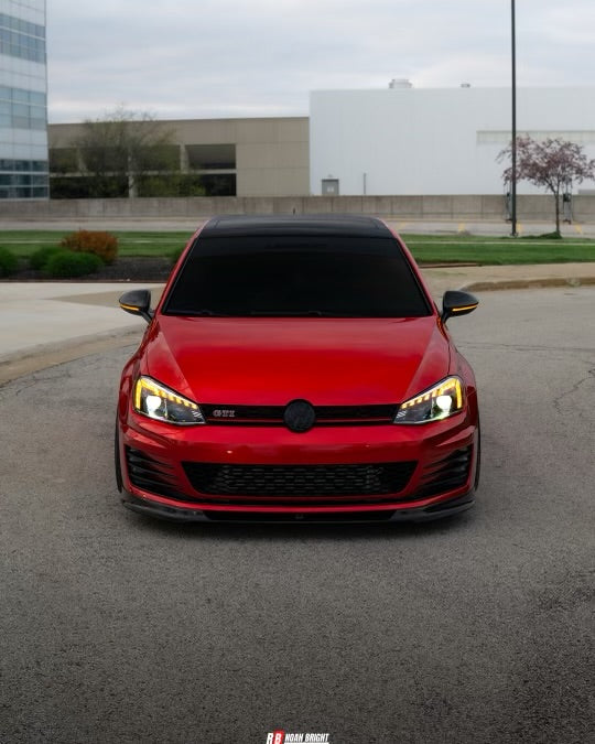 VW GOLF MK7 RS3 STYLE BI LED HEADLAMPS LED animation DRL SEQUENTIAL INDICATORS