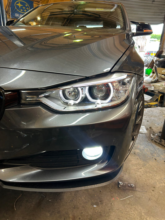 Black LED Light Bar DRL headlights for BMW 3-Series F30/F31 Saloon