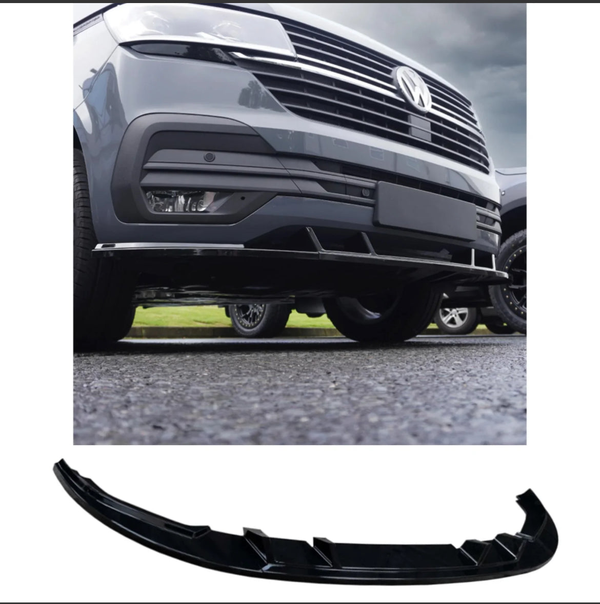 Transporter T6.1 Front Splitter - Gloss Black