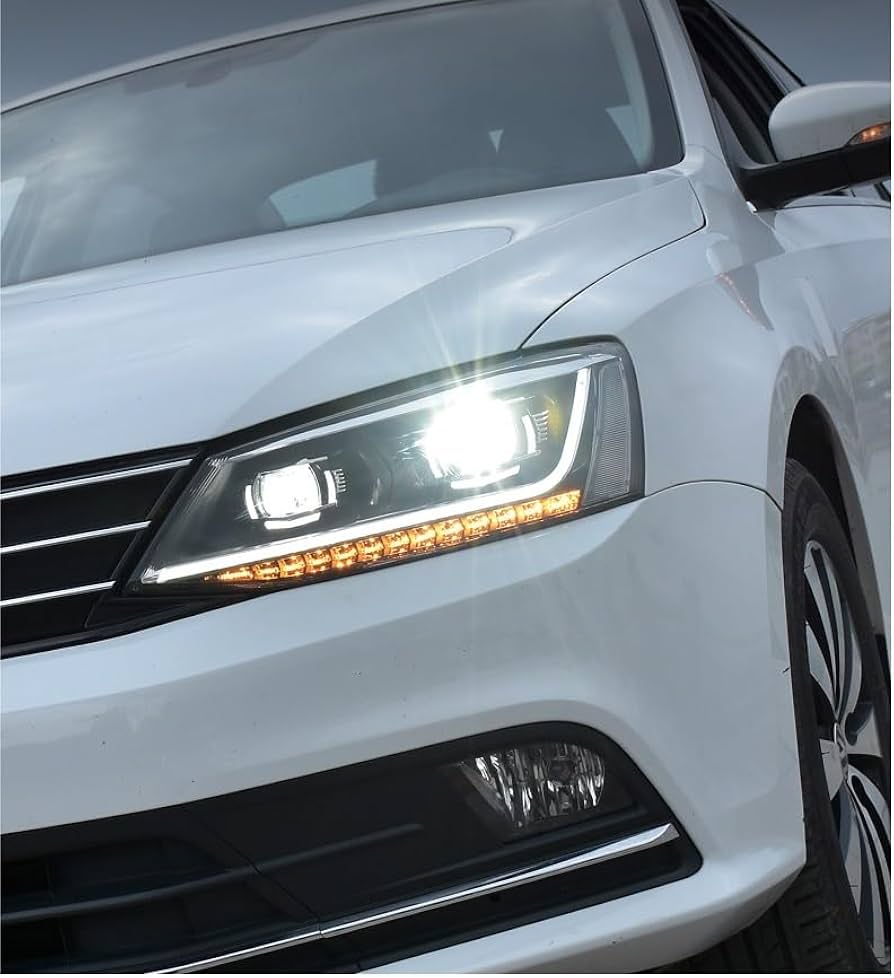 Headlights LED DRL suitable for VW Jetta Mk6 VI (2011-2017) Dynamic Turn Light Xenon Matrix Design