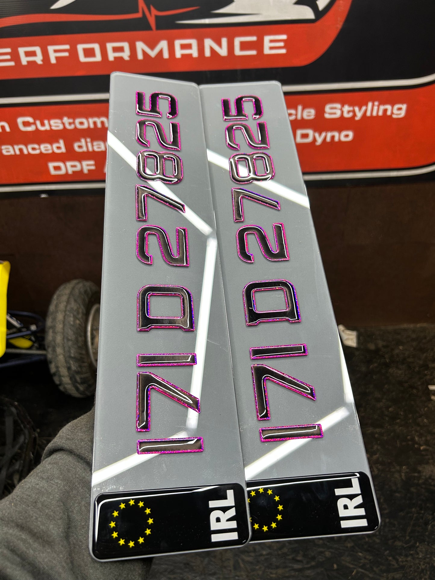 3D Tinted pink Gel Plates pair