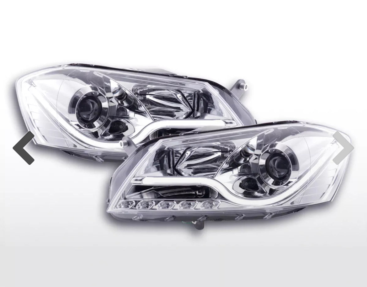 Daylight headlights LED DRL look VW Passat B7 3C 10- chrome