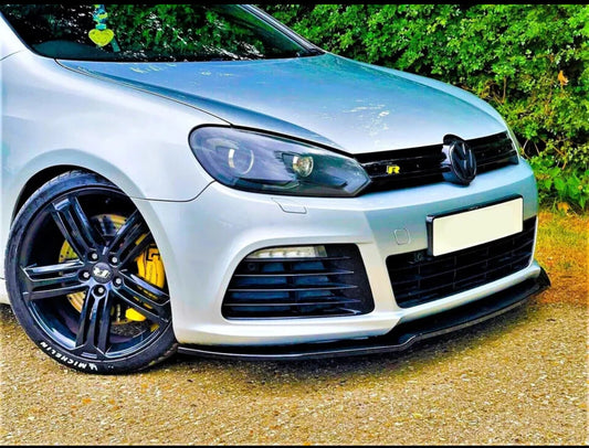 VW Golf MK6 R20 R Gloss Black Front Splitter 08-13