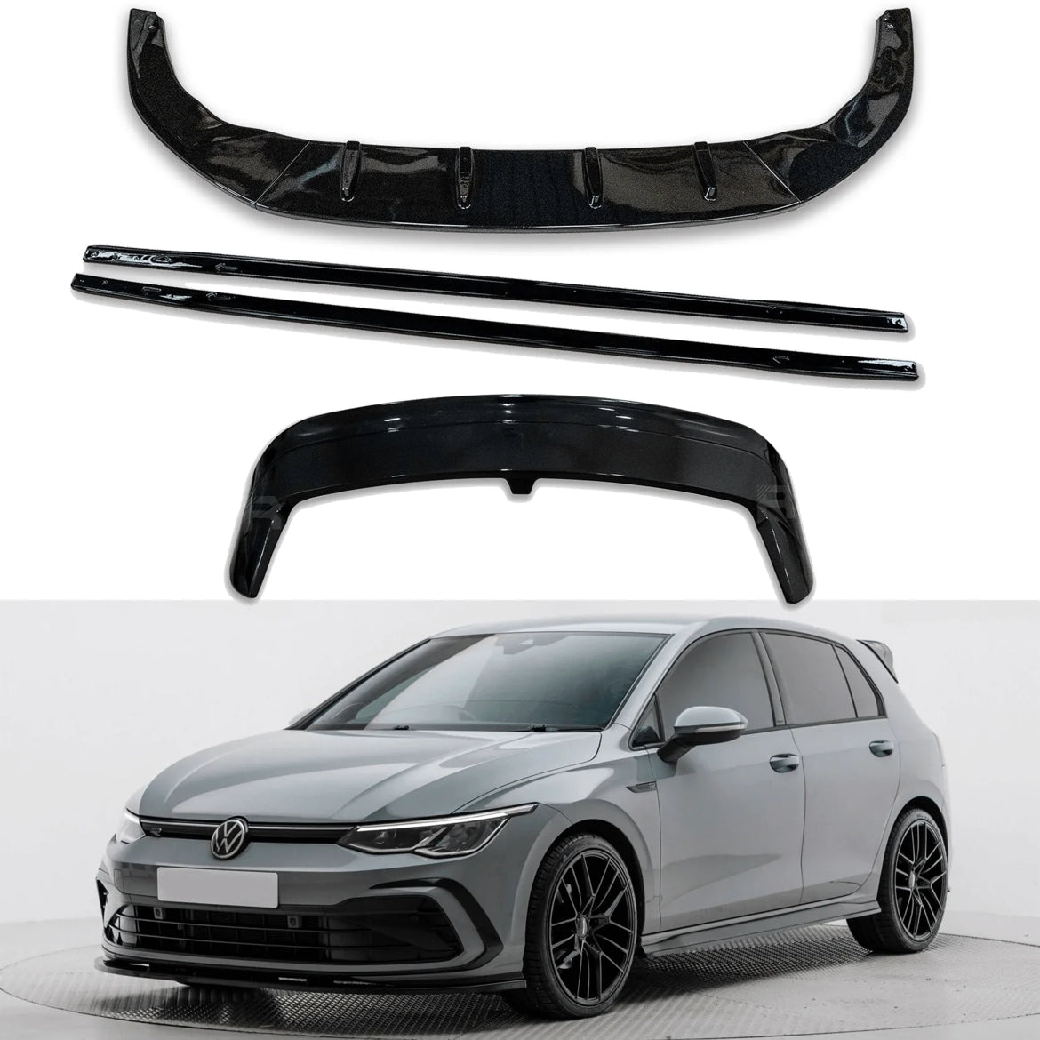 VOLKSWAGEN GOLF MK8 2020+ GLOSS BLACK KIT - FOR GTI GTD R & R LINE MODELS