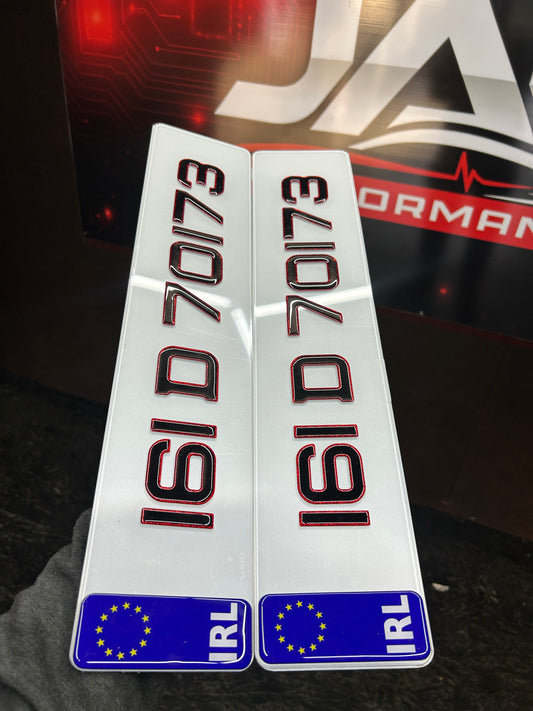 3D pink gel plates pair